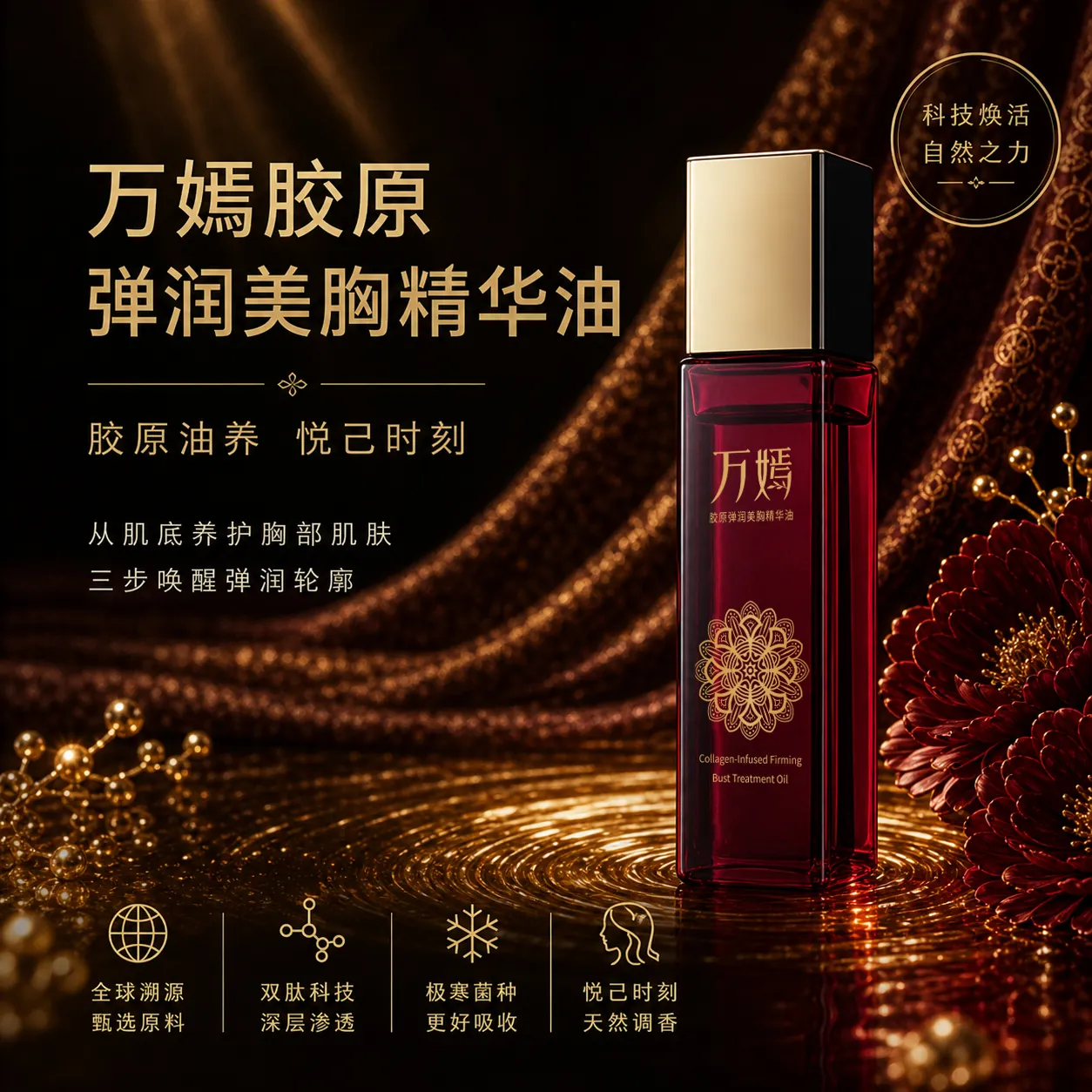 万嫣胶原弹润美胸精华油产品视觉